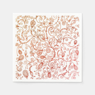 Serviette En Papier Serviettes à la mode rouge florale