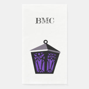 Serviette En Papier Serviettes à lanterne de hibou violet