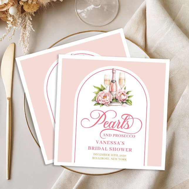 Serviette En Papier Serviettes à l'aquarelle chic rose gold pour la do (Chic watercolor napkins bridal shower blush gold

)