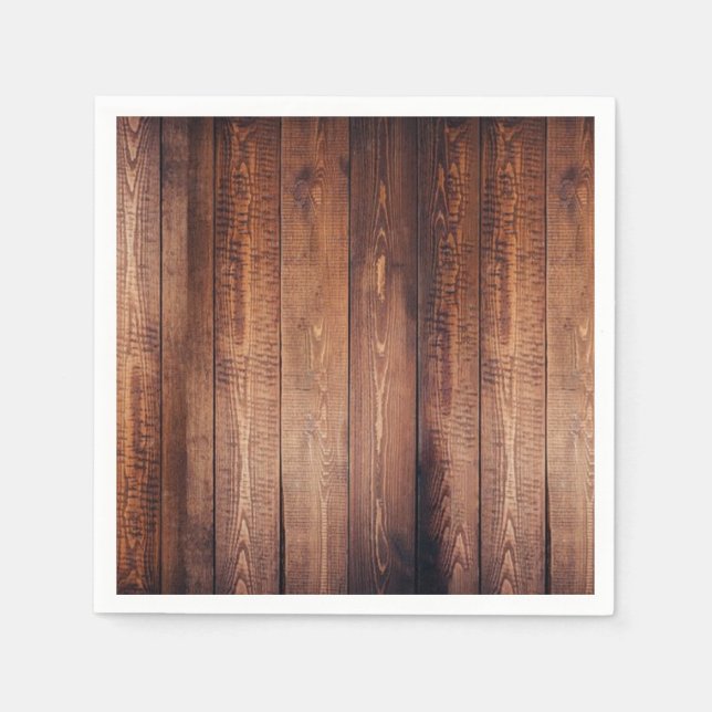 Serviette En Papier Serviettes à l'aspect bois (Devant)