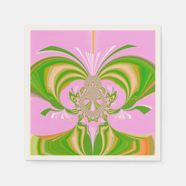 Serviette En Papier Serviettes à motif chic rose audacieux (Devant)