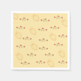 Serviette En Papier Serviettes à motif ludique jaune doux