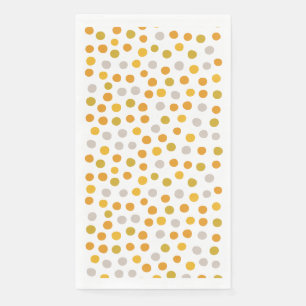 Serviette En Papier serviettes à points de polka jaune ocre