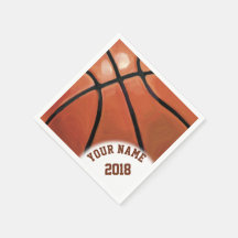 Serviettes à thème basket-ball noir et rouge 06of1