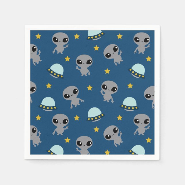Serviette En Papier Serviettes Aliens (Devant)