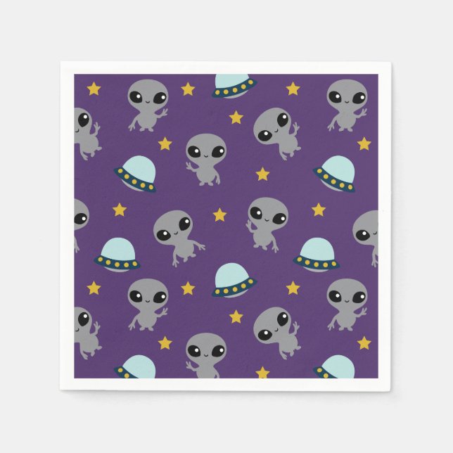 Serviette En Papier Serviettes Aliens (Devant)