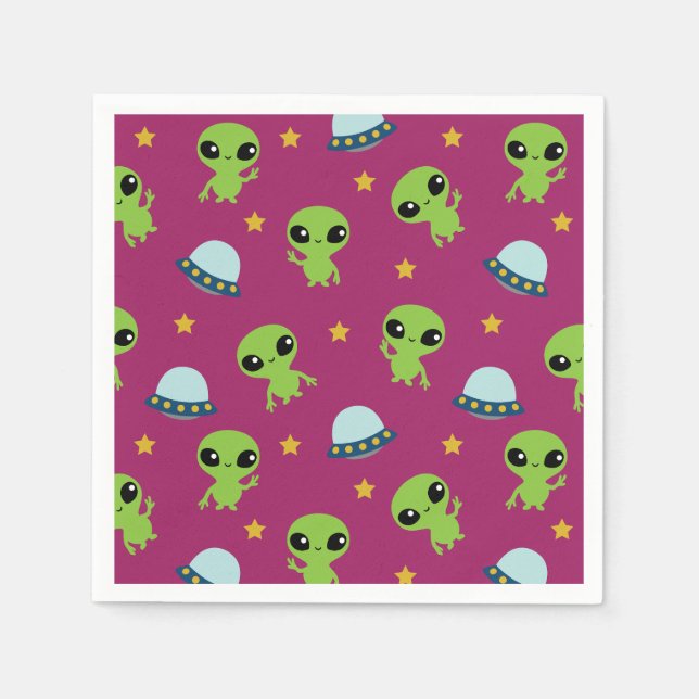 Serviette En Papier Serviettes Aliens (Devant)