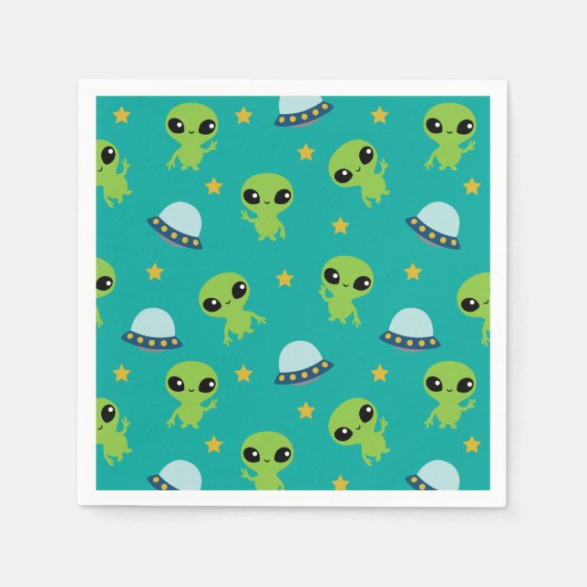 Serviette En Papier Serviettes Aliens (Devant)