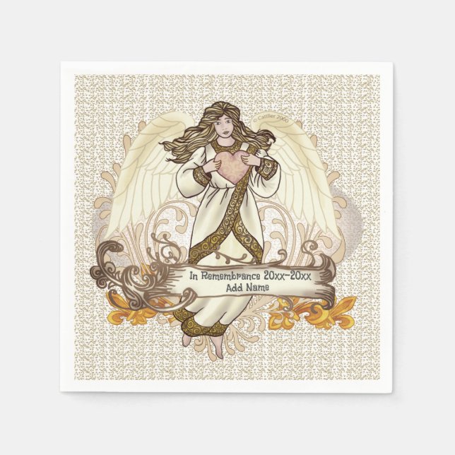 Serviette En Papier serviettes Angel Memorial (Devant)
