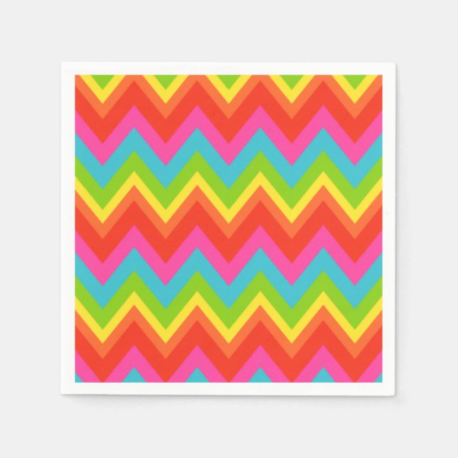 Serviette En Papier Serviettes Arc-en-ciel Brillantes (Devant)