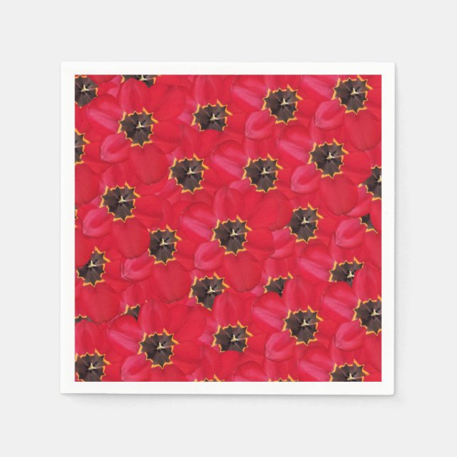 Serviette En Papier serviettes arrière - plans de tulipes (Devant)