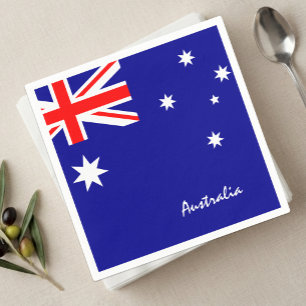 Serviette En Papier Serviettes Australie, drapeau australien fête / Au