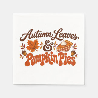 Serviette En Papier Serviettes Automnales Tartes à la Citrouille