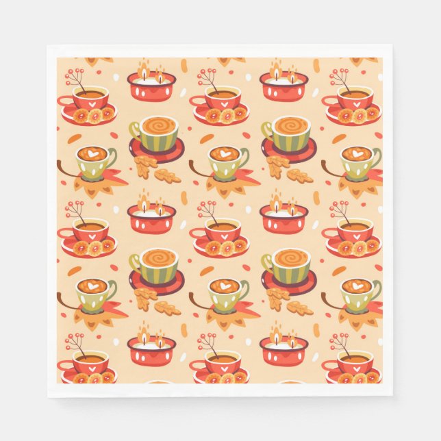 Serviette En Papier Serviettes Automne Cozy Pumpkin Spice (Devant)