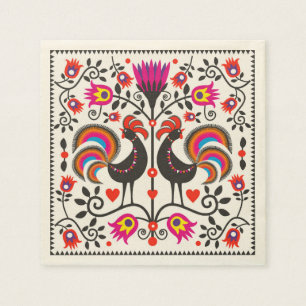 Serviette En Papier Serviettes avec des coqs