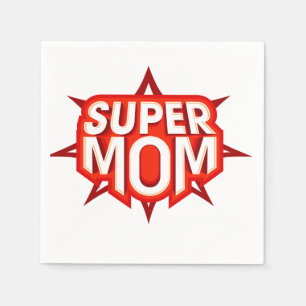Serviette En Papier Serviettes avec logo Super Maman