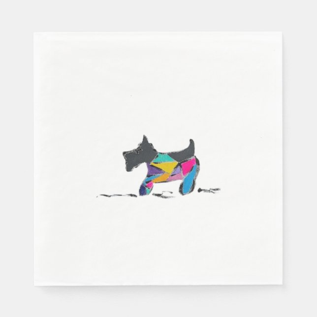 Serviette En Papier Serviettes avec Schnauzer (Devant)
