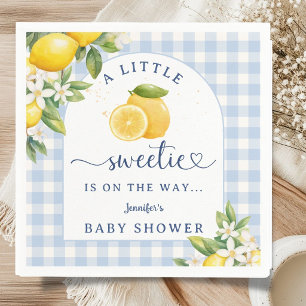 Serviette En Papier Serviettes Bébé Garçon Shower Citron Citrus Bleu