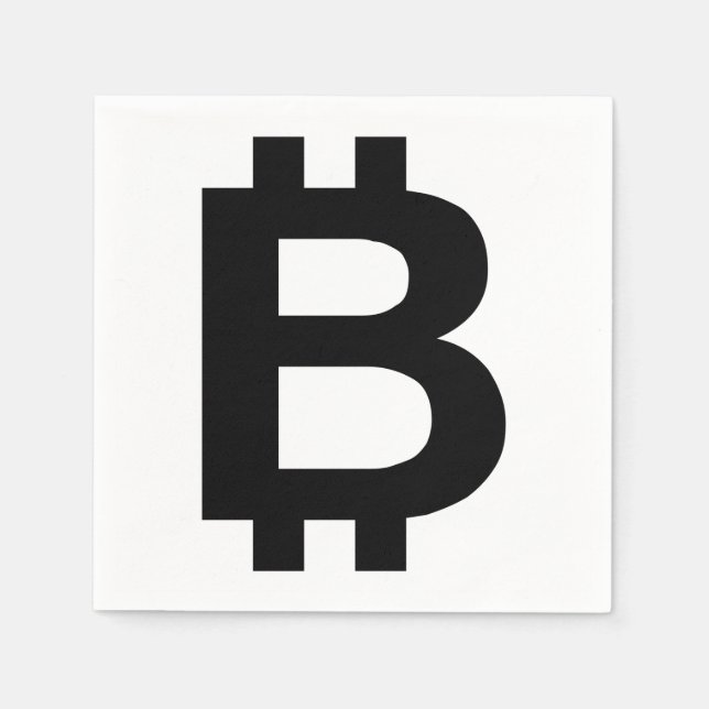 Serviette En Papier Serviettes Bitcoin B Bold 3 plis (Devant)