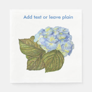 Serviette En Papier Serviettes bleues d'hortensia