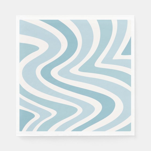 Serviette En Papier Serviettes Boho Blue Sun Party (Devant)