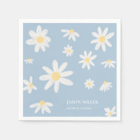 Serviettes Boho Dusty Blue Daisy
