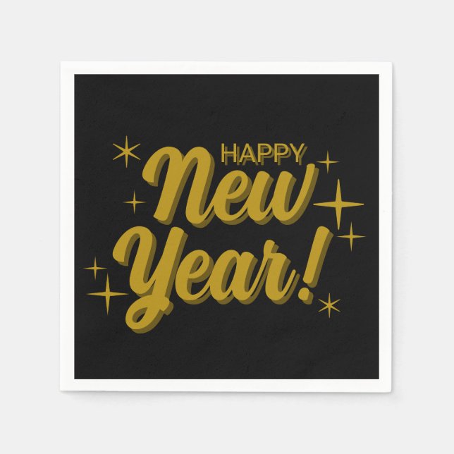 Serviette En Papier Serviettes Bonne Année (Devant)