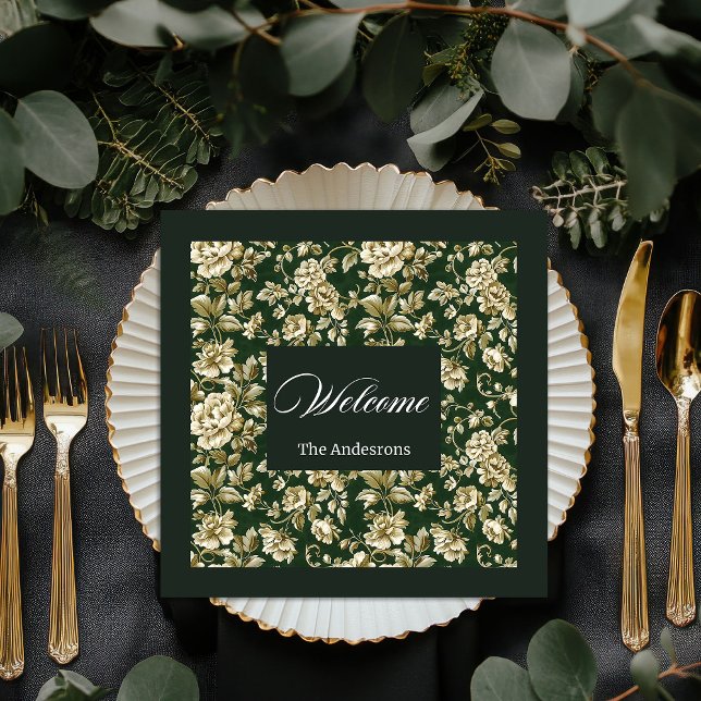Serviette En Papier Serviettes botaniques Lux en feuillage pastel (Lux Botanical Napkins Greenery Foliage in Pastels)