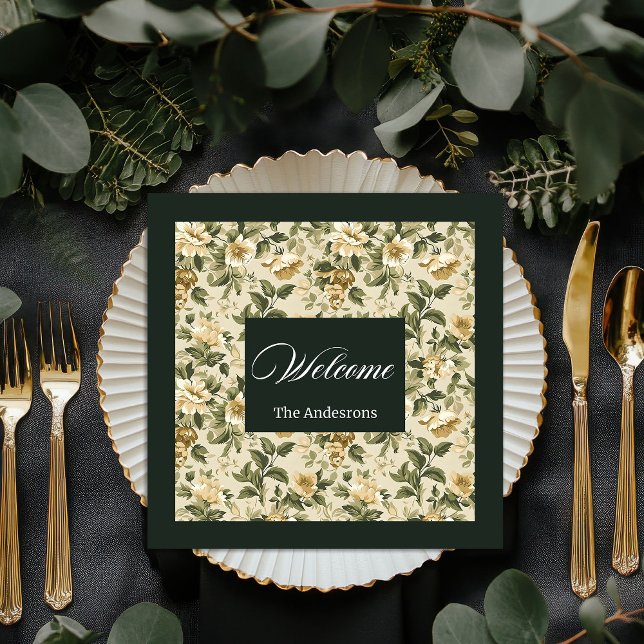 Serviette En Papier Serviettes Botaniques Modernes Sage Green Luxe Loo (Modern Botanical Napkins Sage Green Luxury Look)