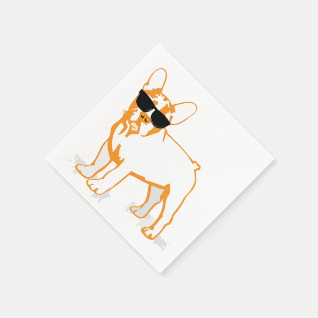 Serviette En Papier Serviettes Bouledogue Français (Coin)