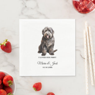 Serviette En Papier Serviettes Bouvier des Flandres avec photo de chie