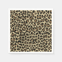 serviettes Brown de poster de animal léopard cheet