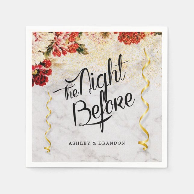 Serviette En Papier Serviettes Burgundy Blush La Nuit Avant La Répétit (Devant)