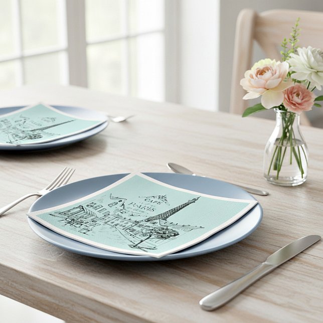 Serviette En Papier Serviettes Café Paris (Créateur téléchargé)