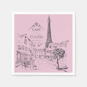 Serviette En Papier Serviettes Café Paris