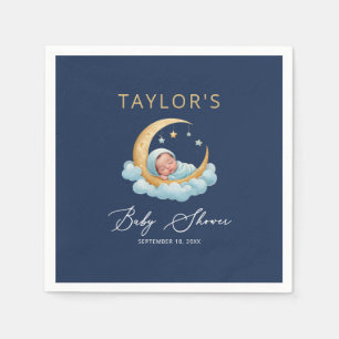Serviette En Papier Serviettes Célestes Lune Étoiles Nuages Baby Showe