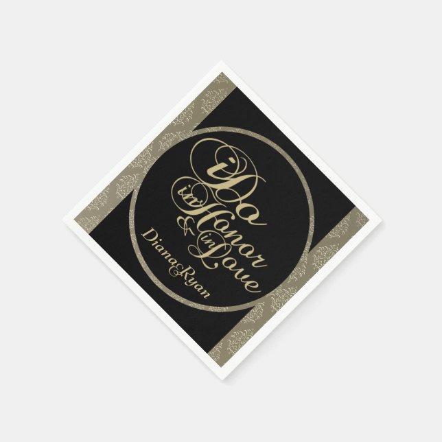 Serviette En Papier Serviettes Champagne Damask Party (Coin)