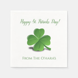 Serviette En Papier Serviettes Chanceux Trèfle de Saint-Patrick Jour d
