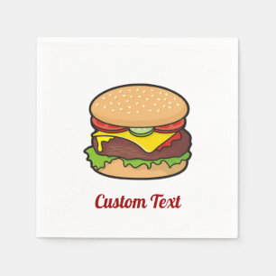 Serviette En Papier Serviettes Cheeseburger
