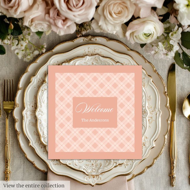 Serviette En Papier Serviettes Chic Personnalisées Jeu de tables Paste (Personalized Chic Napkins Modern Pastel Table Set)
