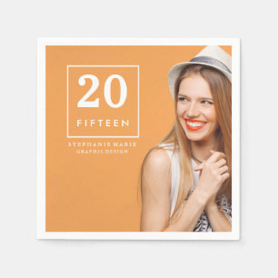 Serviette En Papier Serviettes chics d'obtention du diplôme de photo