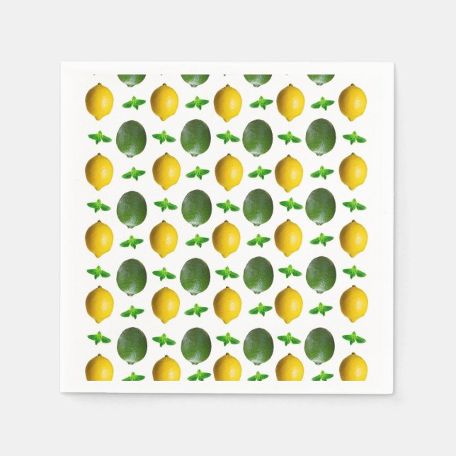 Serviette En Papier Serviettes citrons et limes (Devant)