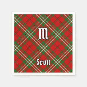 Serviette En Papier Serviettes Clan Scott Tartan Rouge