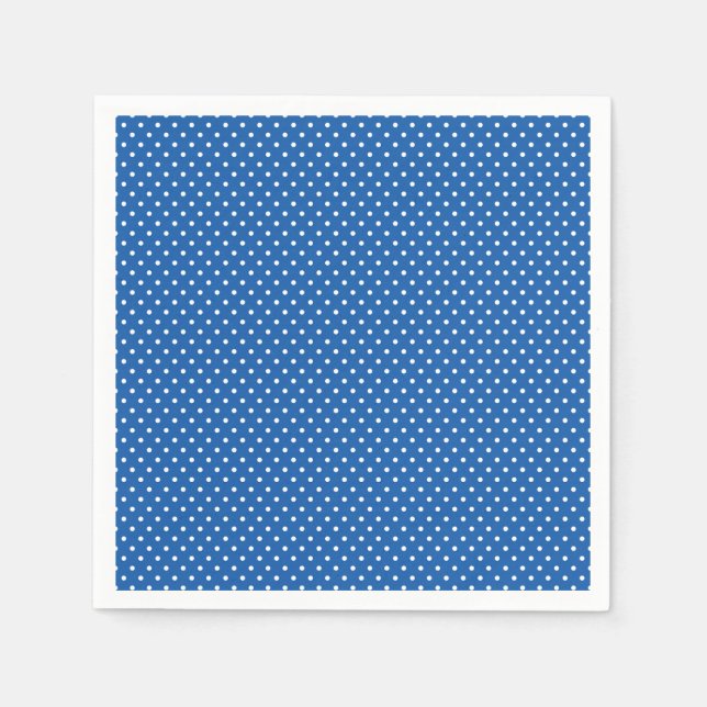 Serviette En Papier Serviettes classiques bleu clair et blanc Polka Do (Devant)