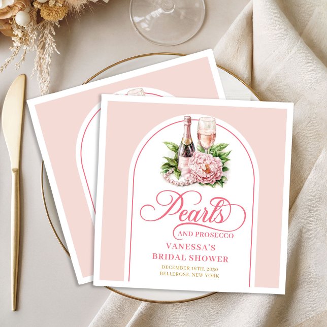Serviette En Papier Serviettes classiques rose et or avec lettrage per (Classic blush and gold napkins custom lettering

)