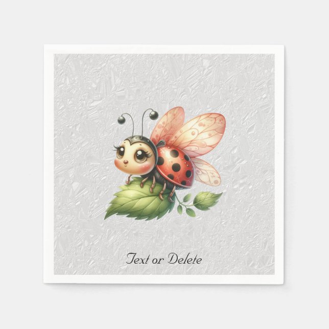 Serviette En Papier Serviettes coccinelle (Devant)