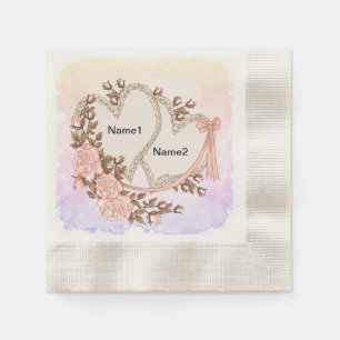 Serviette En Papier Serviettes Coeurs mariages