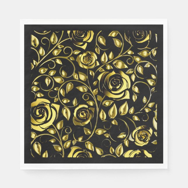 Serviette En Papier Serviettes - Collection Midnight Elegance (Devant)