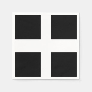 Serviette En Papier Serviettes cornouaillaises de cocktail de drapeau