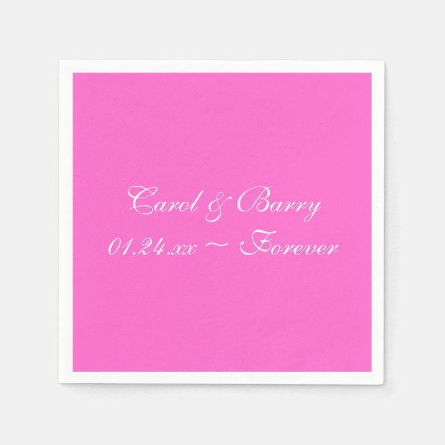 Serviette En Papier Serviettes couleur rose rose Premium (Devant)